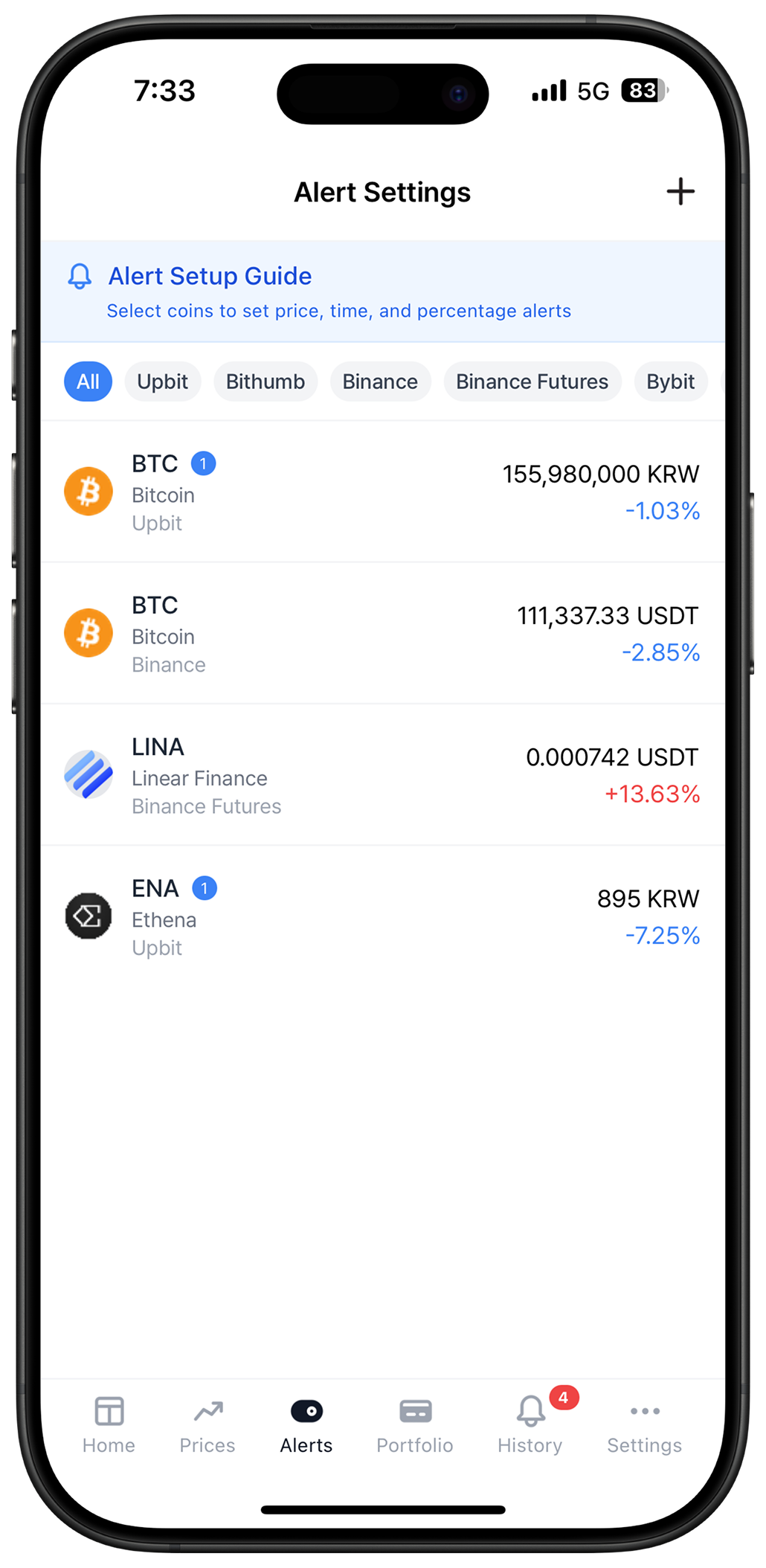 Exchange Price Comparison